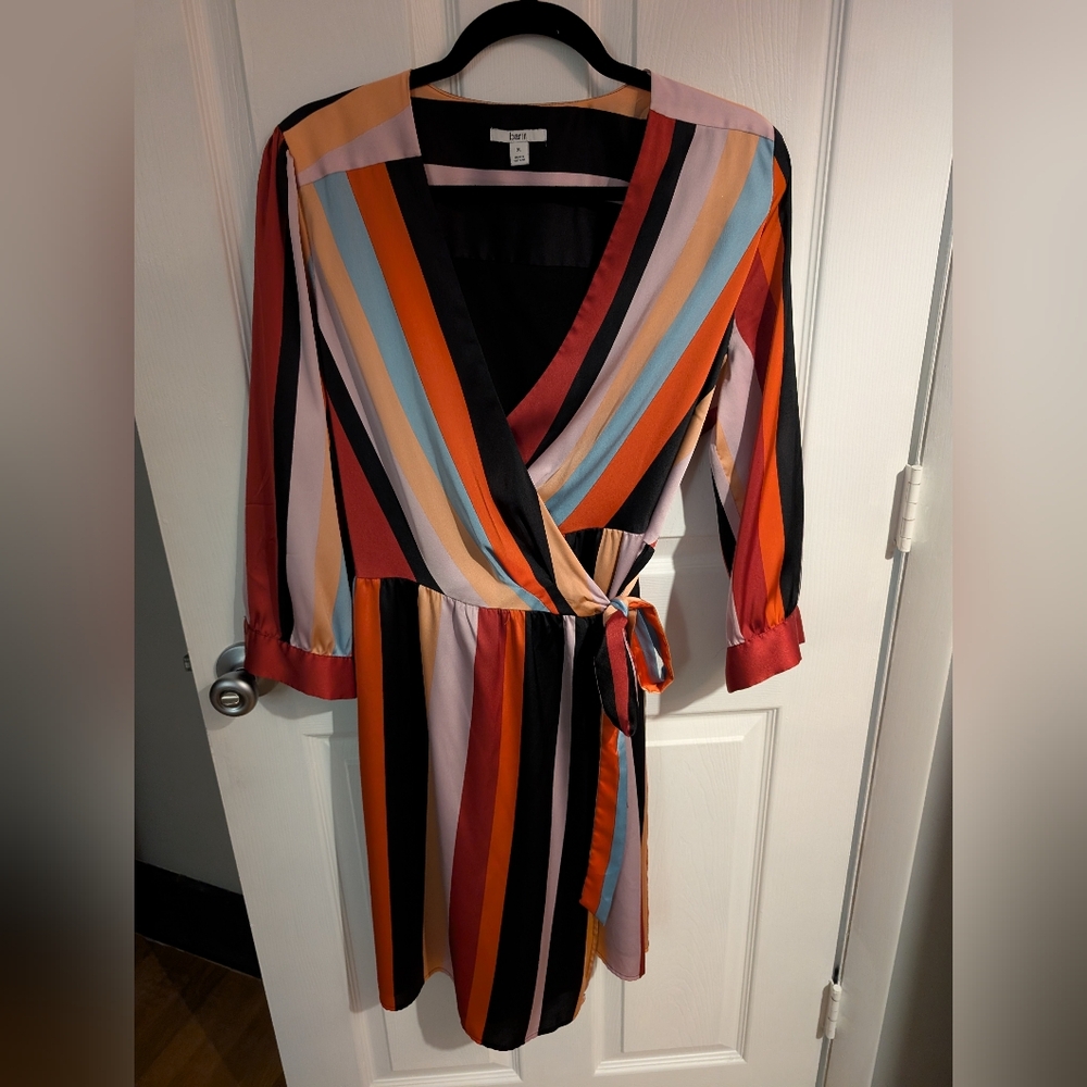 Bar III  Multi Color Striped Dress Sz XL